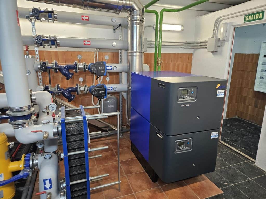 Sala de calderas de gas