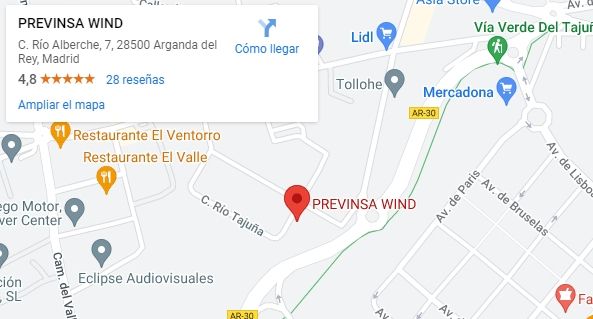 Centro de formación de Previnsa en Madrid. Mapa.